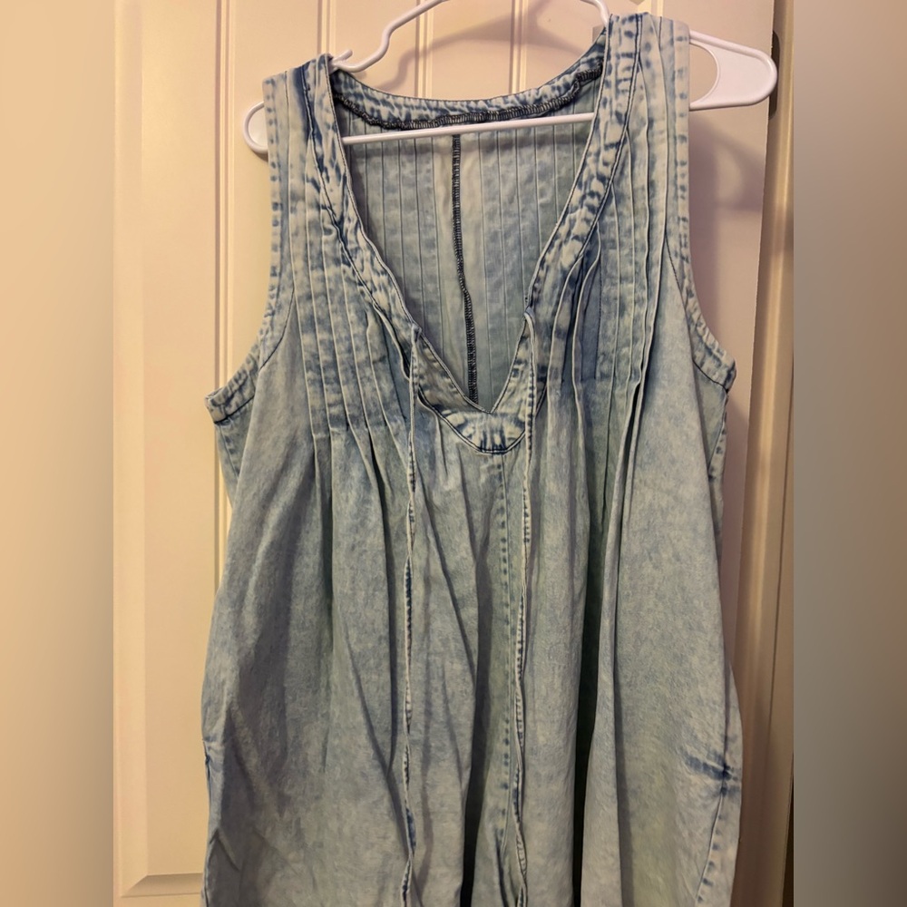 Denim Sleeveless Romper
